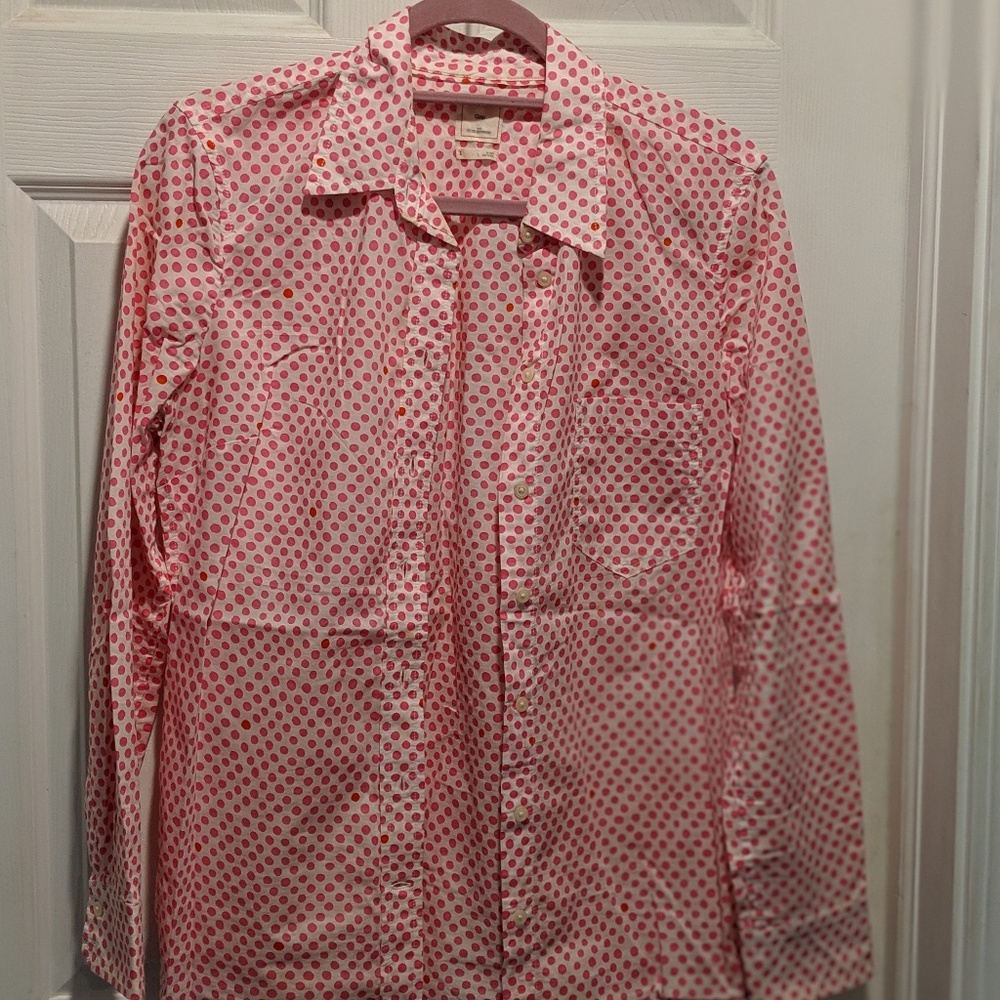 Gap Polka Dot Button Down Blouse